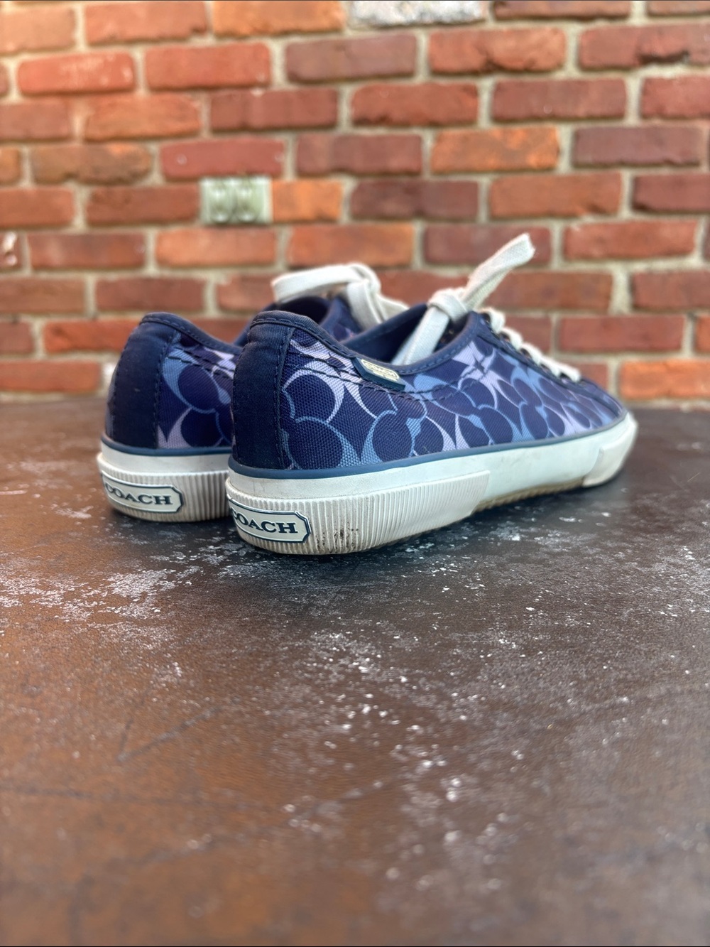 Coach Kalyn Navy and Light Purple Signature Canvas Sneakers size 7.5 B - Picture 5 of 8